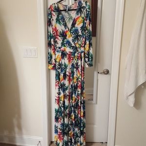 Tropical Color Maxi Dress NEW